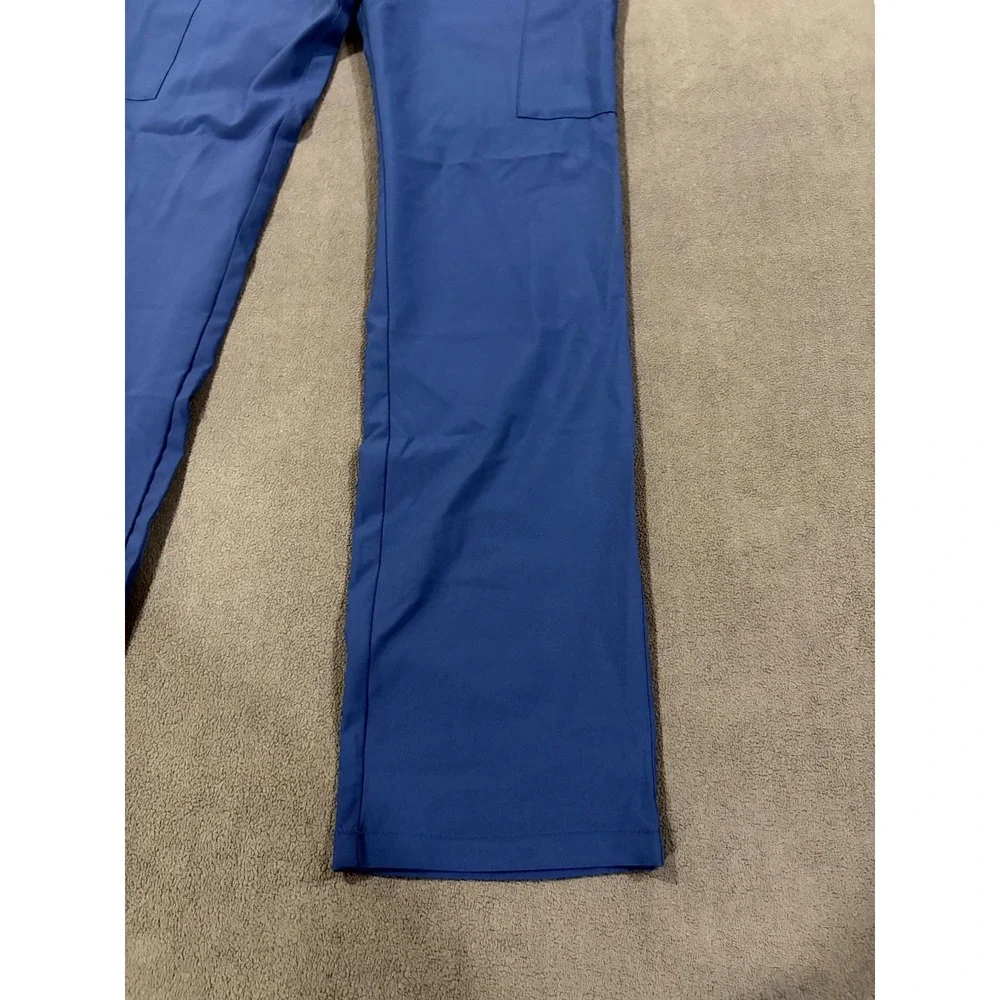 Jaanuu Cargo Scrub Pants Men XS Blue Stretch Drawstring Workwear Utility Pockets